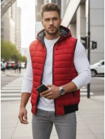 Pánská červená vesta FashionStreet TX4265 Pánská červená vesta FashionStreet TX4265