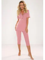 Dámské pyžamo De Lafense 642 Noela kr/r S-2XL