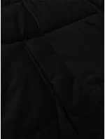 Černá krátká dámská zimní bunda se stahovacími lemy S'west (B8288-1)