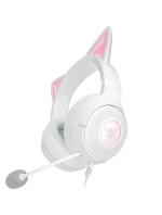 Drátová sluchátka do uší Razer Kraken Kitty V2 s mikrofonem a potlačením šumu bílá