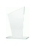 Skleněná trofej s matným podstavcem