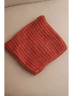 Dámská zimní čepice z vlny s kočičím střihem z ribované pleteniny K419 rezavá Dámská zimní čepice z vlny s kočičím střihem z ribované pleteniny K419 rezavá