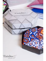 Duhové Rainbow Socks Ponožky V Geometrických Vzorech 3 Párů