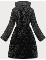 Černá dámská prošívaná bunda se stojáčkem (AG8-001)