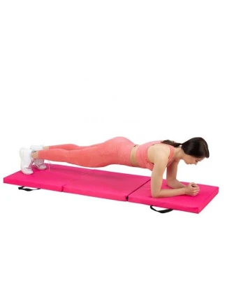 Gymnastická skládací matrace růžová 1800x600x500mm HMS MGS02