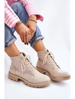 Flat Boots Lewski Shoes 3285 Světle béžová