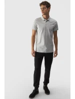 Pánské Polo Tričko Regular S Logem 4F Šedé 4FWMM00TPTSM316-27M