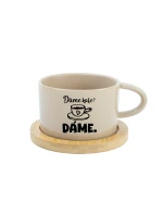 DÁME KAFE? DÁME. - krémový hrníček makronka 200 ml