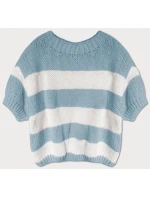 Světle modrý pruhovaný svetr (761ART) - Goodlooking Světle modrý pruhovaný svetr (761ART) - Goodlooking