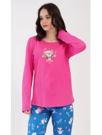 Dámské pyžamo dlouhé Méďa I love you