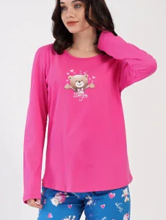 Dámské pyžamo dlouhé Méďa I love you