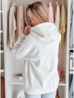 Dámská mikina nadměrné velikosti SPECIAL KITTY bílá FashionStreet BY1512