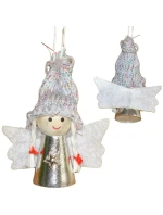 VÁNOČNÍ PŘÍVĚSEK ANDĚL STŘÍBRNÝ 7CM