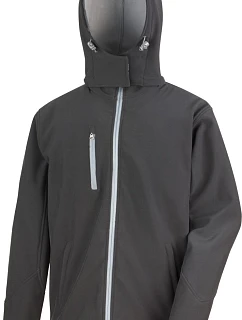 Result R 230M Pánská 3-vrstvá softshellová bunda s kapucí 30.230M black/grey