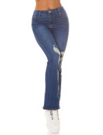 Sexy džíny s vysokým pasem a širokými nohavicemi v barvě Used Look