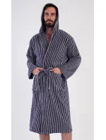 Pánský župan s kapucí Proužek