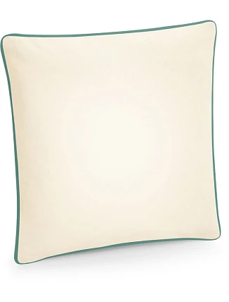 Westford Mill W 355 Fairtrade povlak na polštář s lemováním 50.0355 natural/sage green Westford Mill W 355 Fairtrade povlak na polštář s lemováním 50.0355 natural/sage green