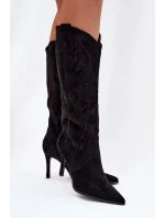 Kozačky na podpatku  model 221906 Step in style