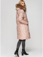 PERSO Kabát BLH211018FX Růžový