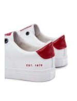 Pánské kožené tenisky Big Star - bílá/červená Pánské kožené tenisky Big Star - bílá/červená