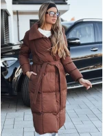 Dámský prošívaný kabát CLOUTIQUE hnědý FashionStreet TY5462