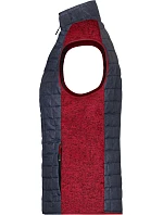 Daiber JN 739 Dámská pletená hybridní vesta 02.0739 red melange/anthracite melange Daiber JN 739 Dámská pletená hybridní vesta 02.0739 red melange/anthracite melange