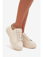 Dámské tenisky na platformě Big Star – béžové Dámské tenisky na platformě Big Star – béžové