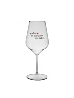 PROTOŽE BÝT BARMANKA NENÍ PRDEL - čirá nerozbitná sklenice na víno 470 ml