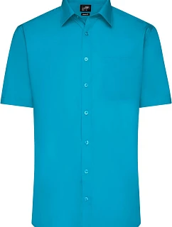 Daiber JN 680 Popelínová košile s krátkým rukávem 02.0680 turquoise