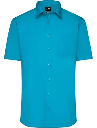 Daiber JN 680 Popelínová košile s krátkým rukávem 02.0680 turquoise Daiber JN 680 Popelínová košile s krátkým rukávem 02.0680 turquoise