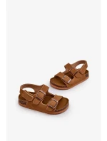 Dětské sandály na korkové platformě, zapínání na suchý zip, Camel Rorria Dětské sandály na korkové platformě, zapínání na suchý zip, Camel Rorria