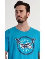 Pánská noční košile s krátkým rukávem Motocycle Pánská noční košile s krátkým rukávem Motocycle