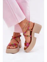 Sandály na podpatku model 215023 Step in style Sandály na podpatku model 215023 Step in style