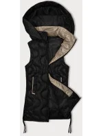 Černá dámská vesta s ozdobným prošíváním S'West (B8338-1)