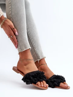 Dámské černé sandály s frčkami Rialle