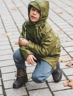 Dětské sněhule s rázovou podšívkou zateplené Khaki Big Star MM374123