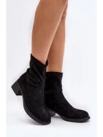 Dámské botky na nízkém podpatku hnědé Aphroteia