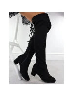Dámské zateplené boty nad kolena černé Sergio Leone KZ25413