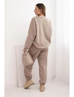 Dámský set máslový s volnou mikinou a kalhotami s nápisem LOVE fango Dámský set máslový s volnou mikinou a kalhotami s nápisem LOVE fango