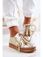 Kožená obuv Maciejka 04550-25 Zlatá