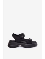 Dámské Sandály Se Zlatými Detaily Černé Luvira