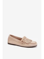 Dámské mokasíny s třásněmi světle béžové Janelisse