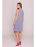 S408 Šaty bez rukávů - holubičí šedá