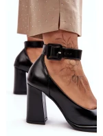 Lodičky na vysokém podpatku s přezkou, černá Idovana