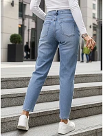 FashionStreet dámské džíny s vysokým pasem ve střihu mom fit UY2950