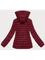 Dámská prošívaná bunda ve vínové bordó barvě s kapucí J Style (16M9102-06) Dámská prošívaná bunda ve vínové bordó barvě s kapucí J Style (16M9102-06)