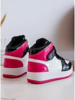 Dětské Sportovní Lakované Boty Růžovo-Bílé Milara