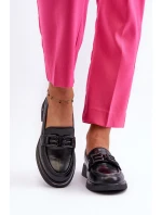 Elegantní černé dámské kožené mokasíny Triana