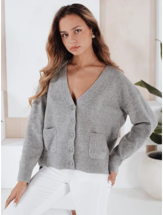 Dámský kardigan SORELIE šedý FashionStreet MY2509