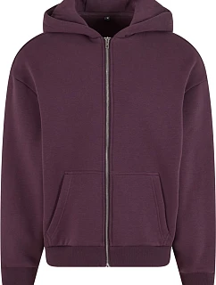 Build your Brand BY 285 Pánská mikina s kapucí z těžké bavlny "Fluffy" 56.0285 plum purple